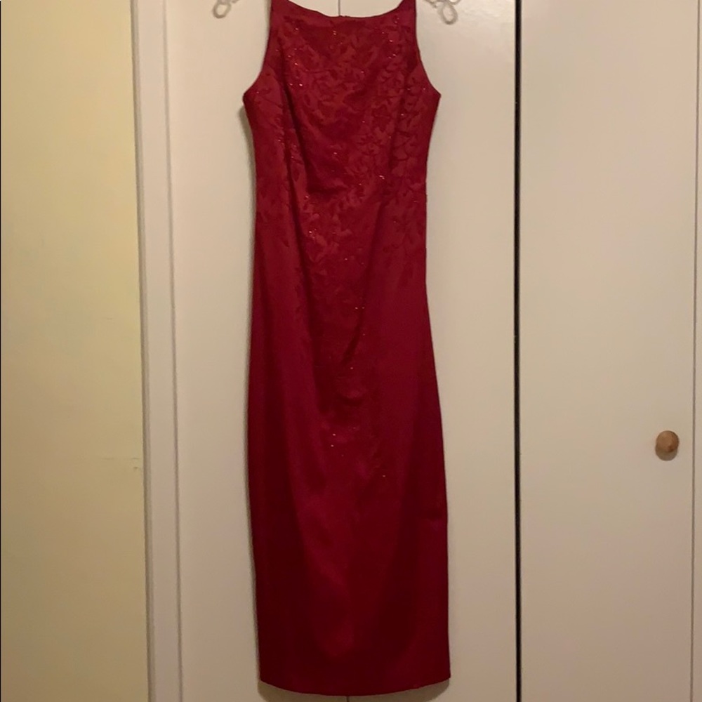 Petite Red Evening Gown